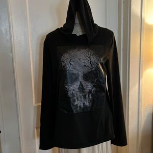 Goth Tshirt Hoodie.  XL